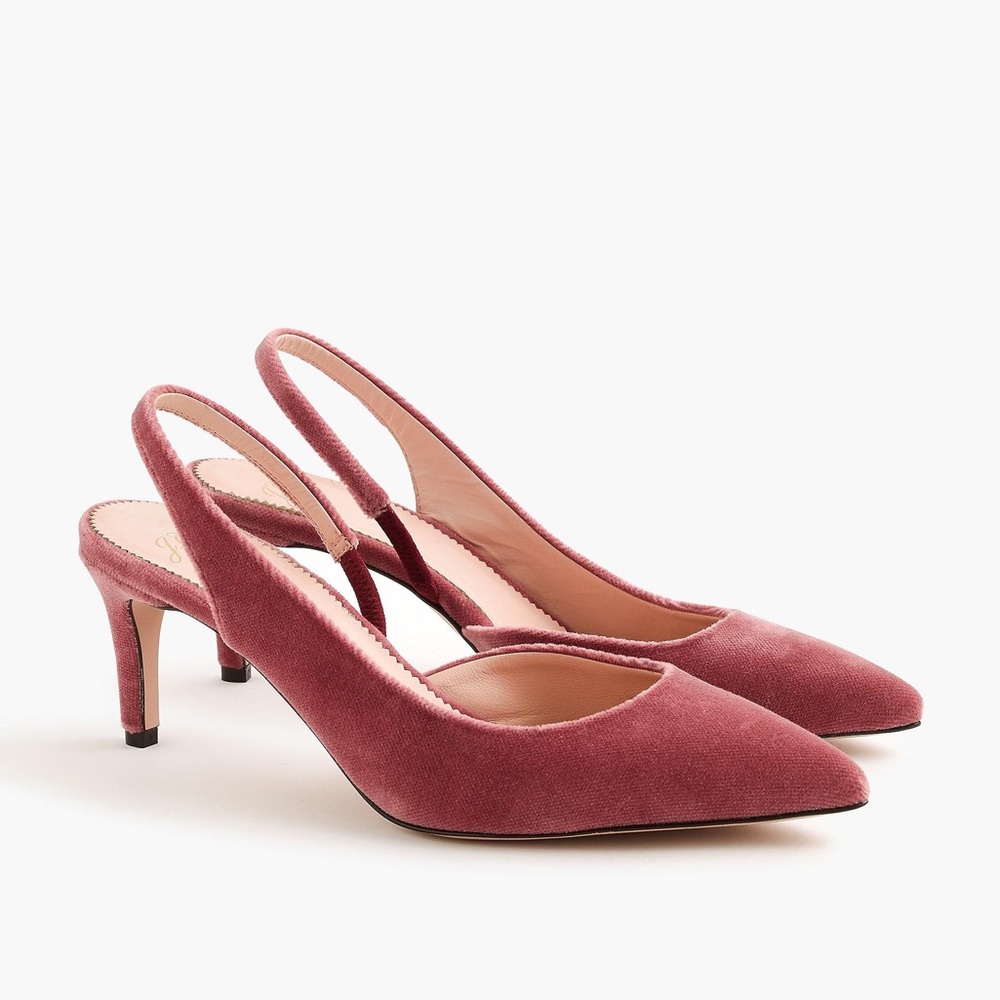 J Crew Pink Colette Slingback D'orsay Pumps 5.5